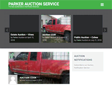 Tablet Screenshot of parkerauctionservice.com